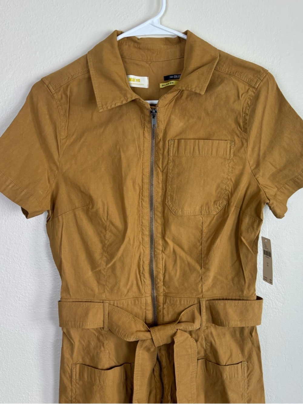 Anthropologie Maeve The Colette Weekend Jumpsuit Size 10 Honey Wide Leg NWT - Picture 6 of 10